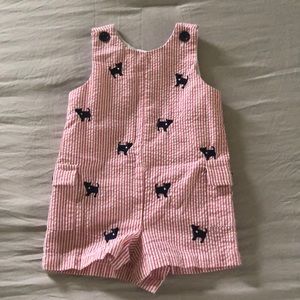 Baby boy Seersucker romper